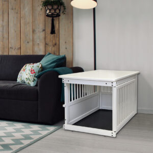 White End Table Crate, Dog Crate