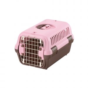 pink and brown durable dog carrier